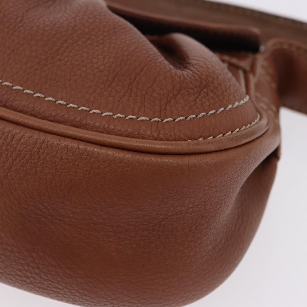 CELINE Hand Bag Leather Brown Auth 194115V