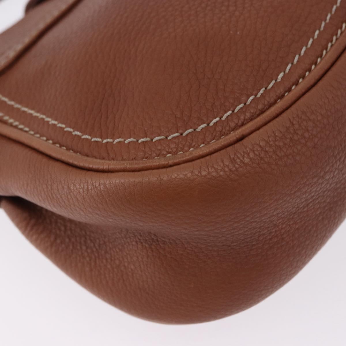 CELINE Hand Bag Leather Brown Auth 194115V