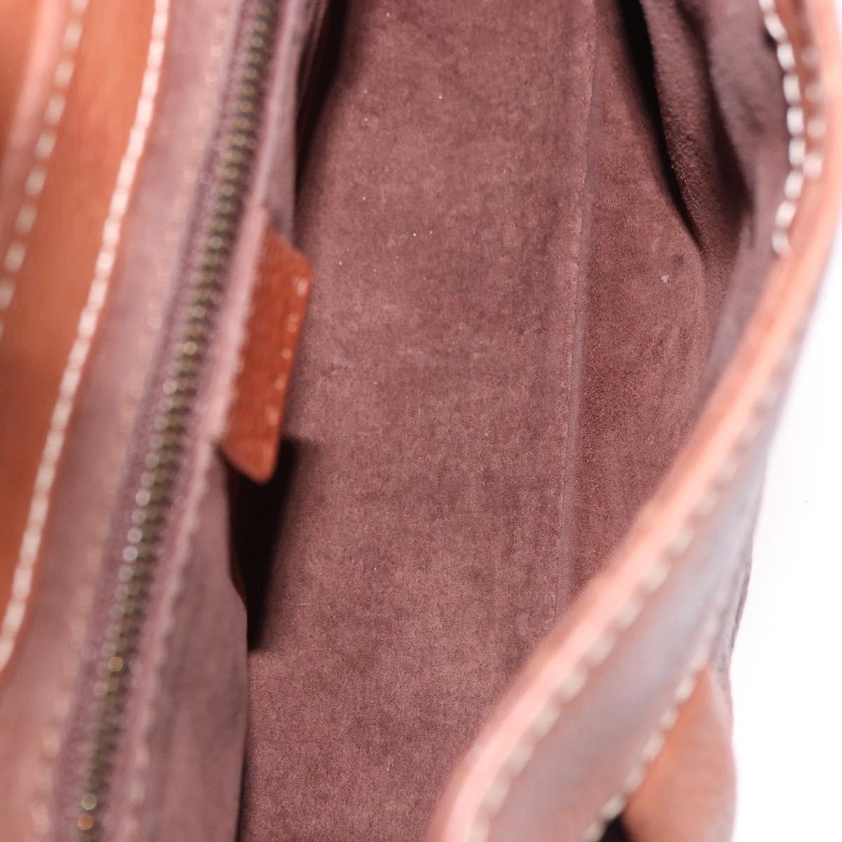 CELINE Hand Bag Leather Brown Auth 194115V