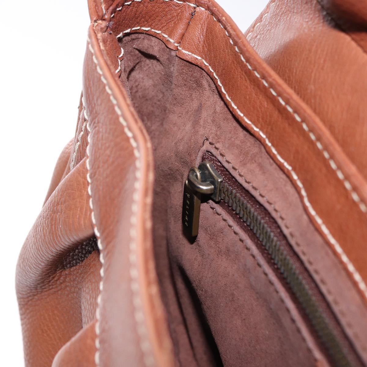CELINE Hand Bag Leather Brown Auth 194115V
