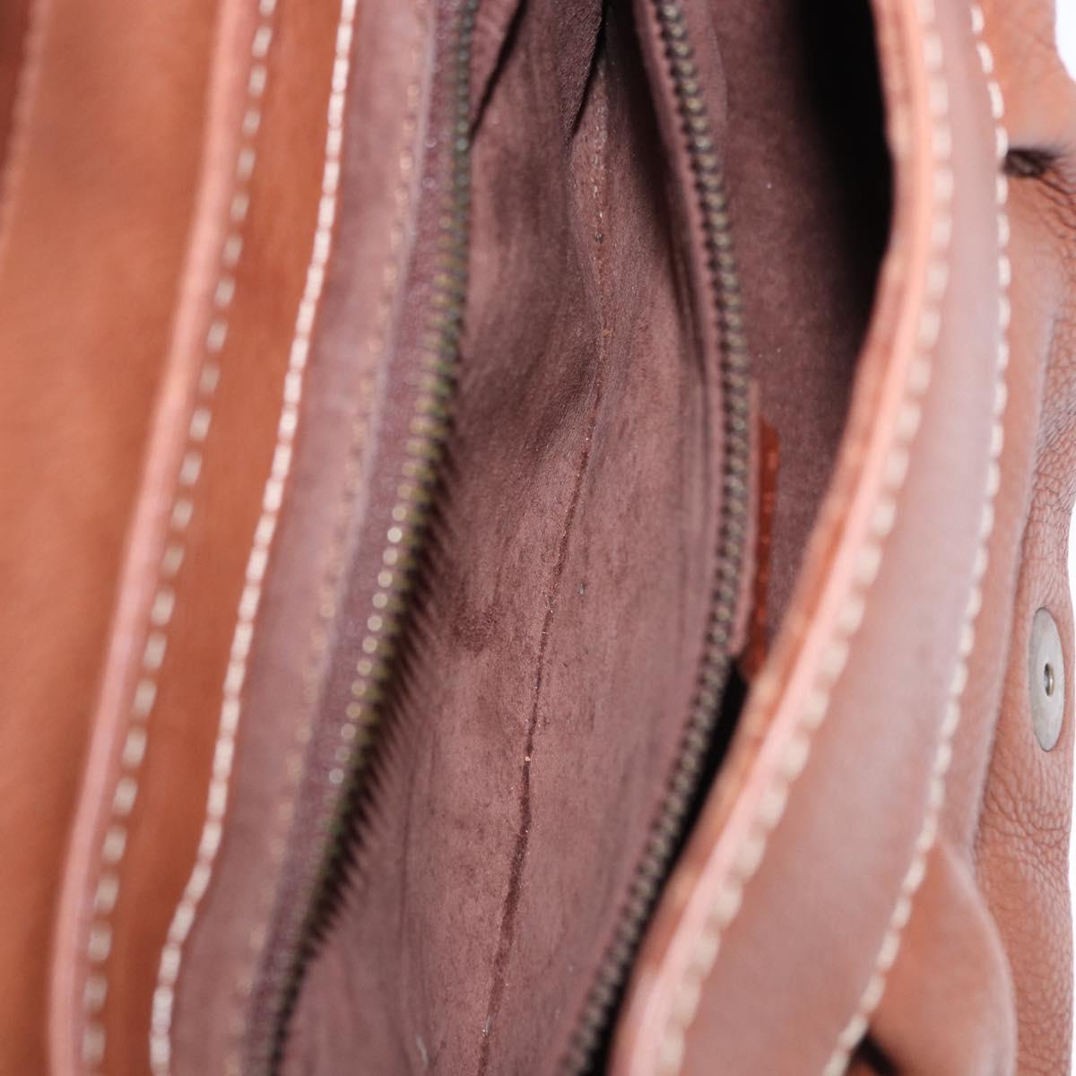 CELINE Hand Bag Leather Brown Auth 194115V