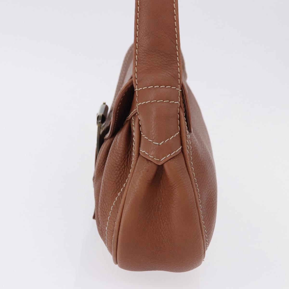 CELINE Hand Bag Leather Brown Auth 194115V