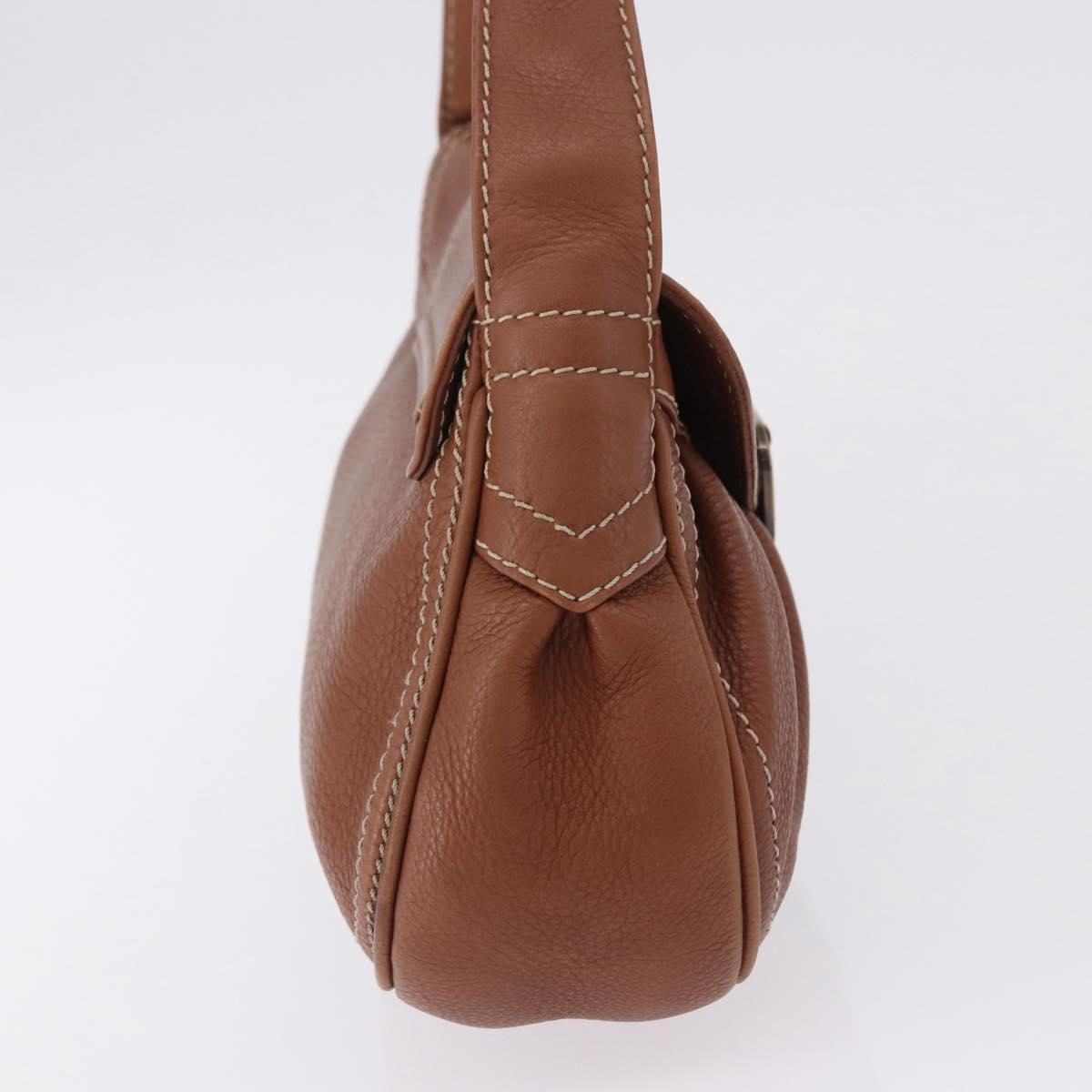 CELINE Hand Bag Leather Brown Auth 194115V