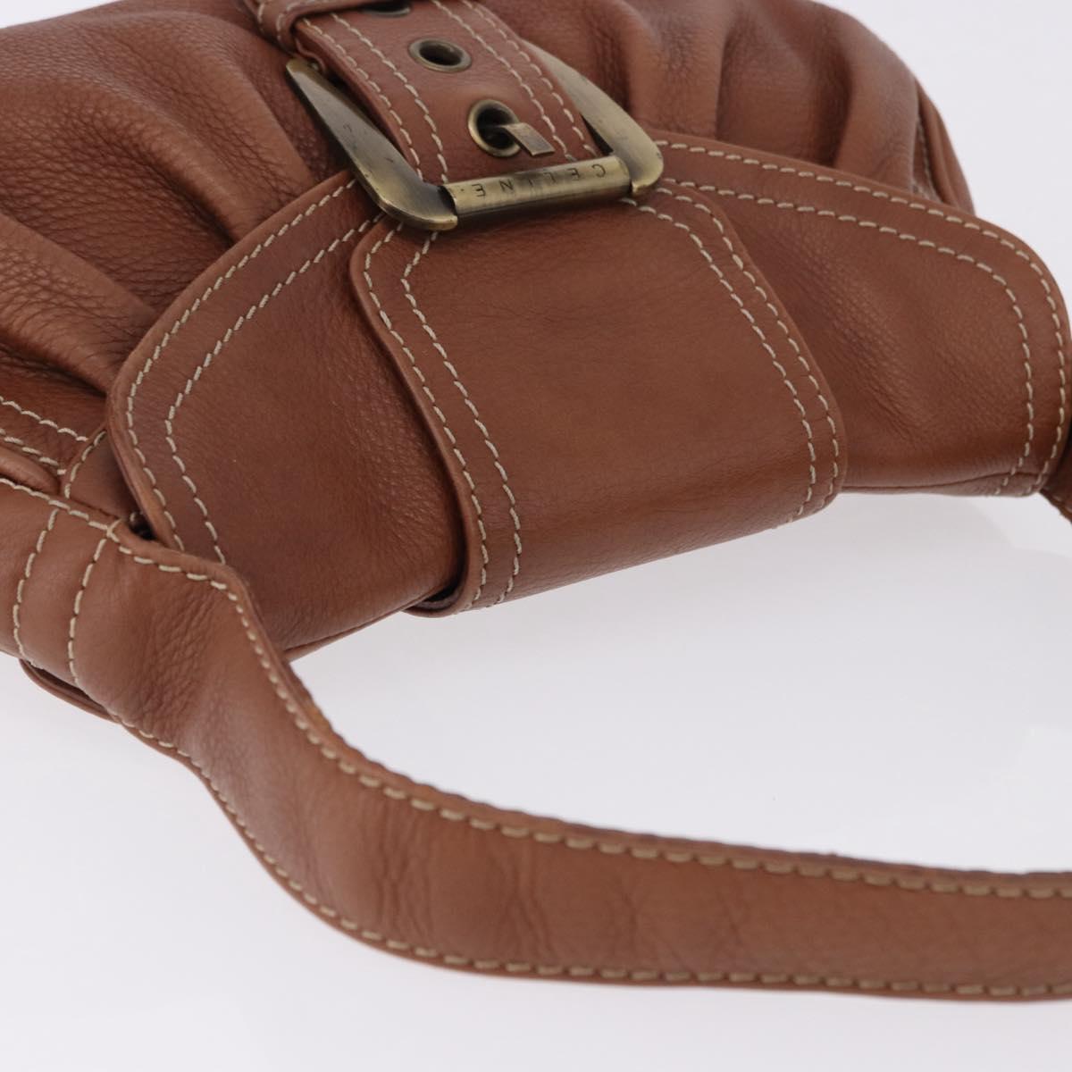 CELINE Hand Bag Leather Brown Auth 194115V