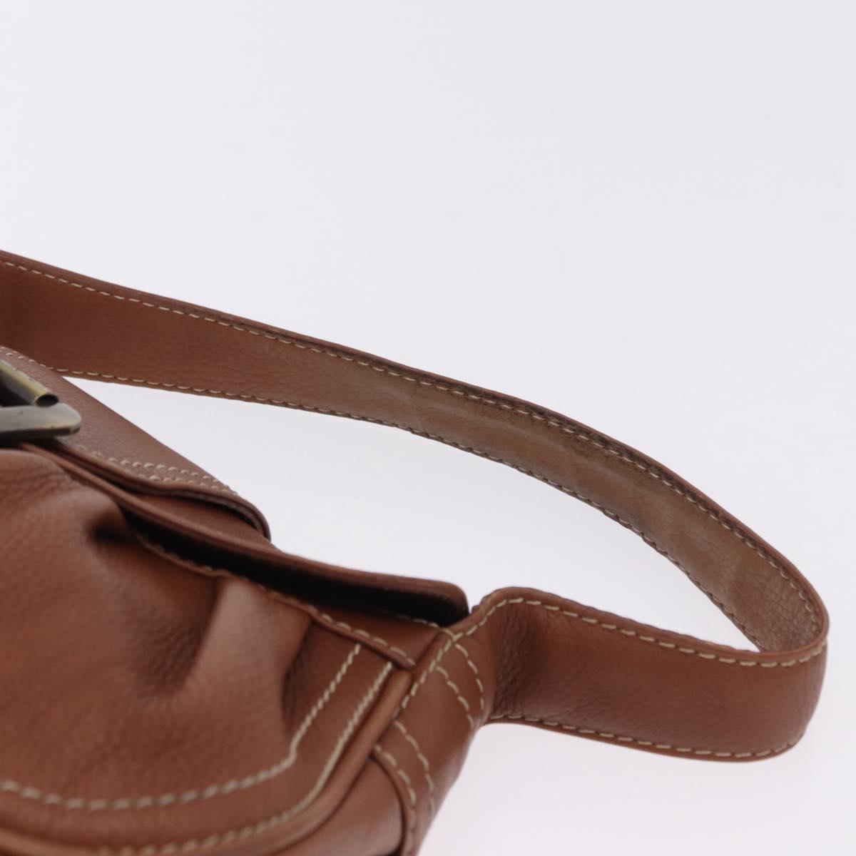 CELINE Hand Bag Leather Brown Auth 194115V