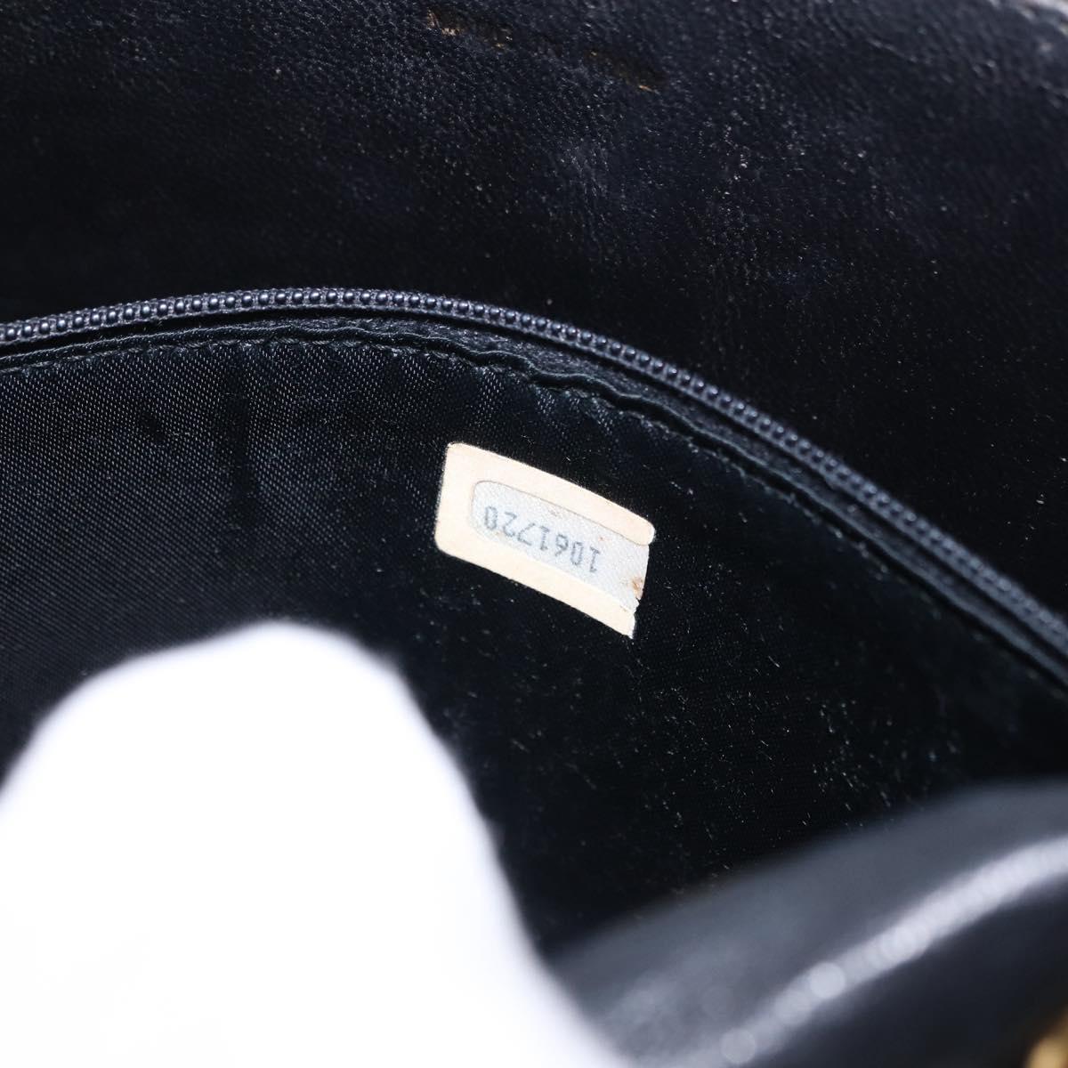 CHANEL Matelasse Chain Shoulder Bag Lamb Skin Black Gold Tone CC Auth 194117A