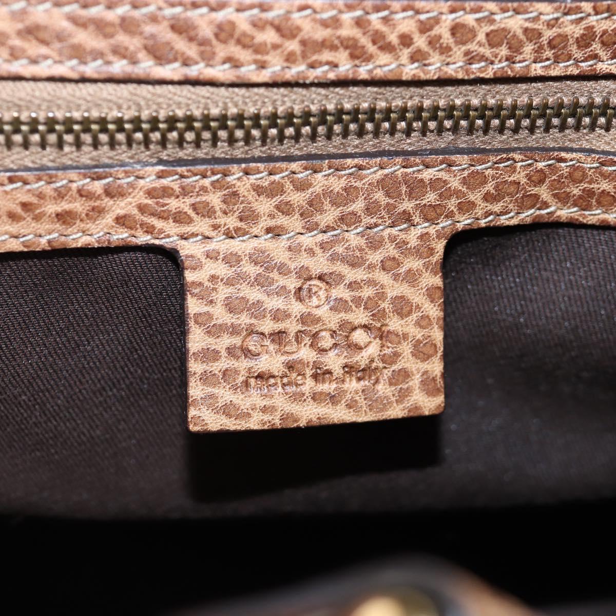 GUCCI GG Canvas Horsebit Tote Bag Beige Gold 223958 Auth 194118V