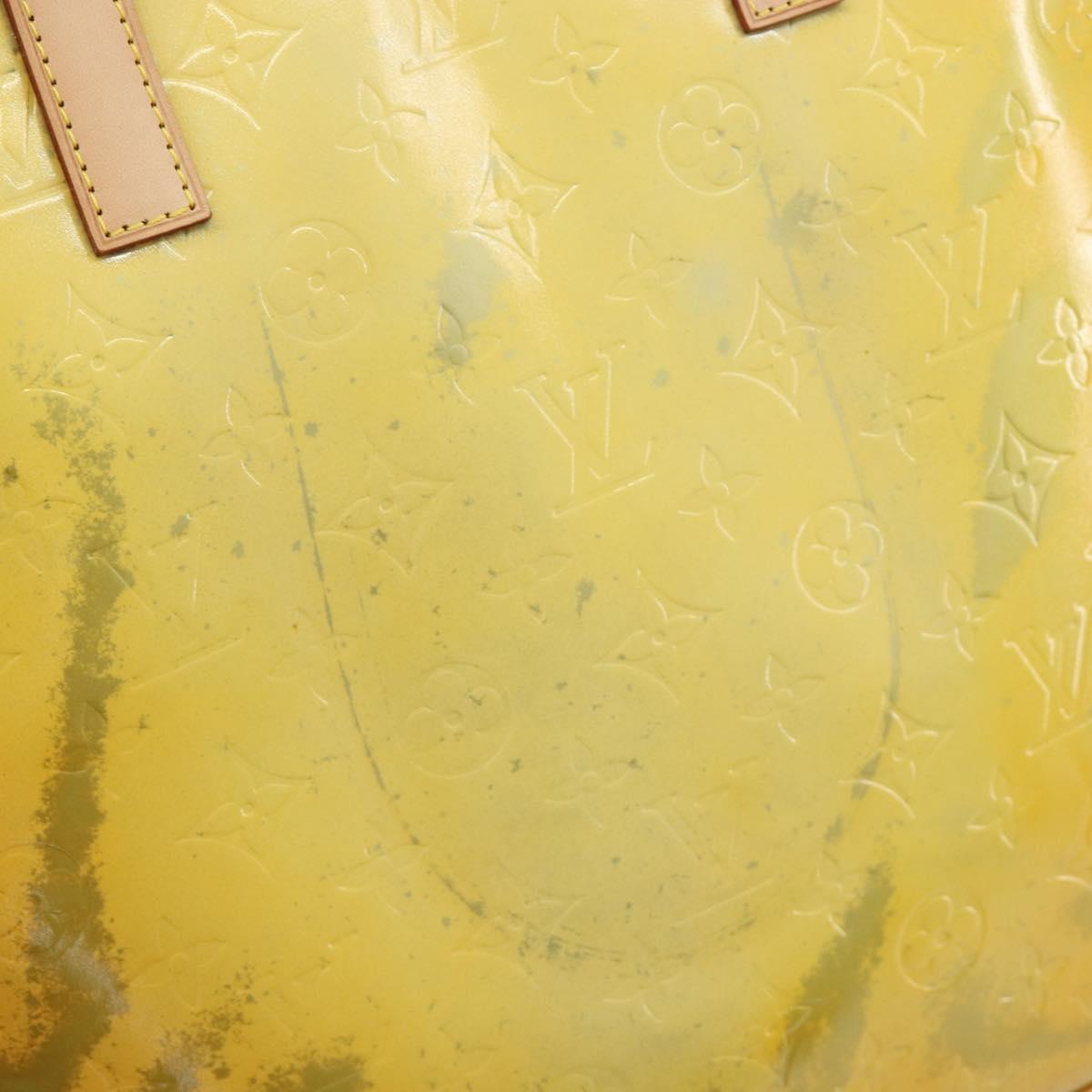 LOUIS VUITTON Monogram Vernis Columbus Tote Bag Gris M91028 LV Auth 194122