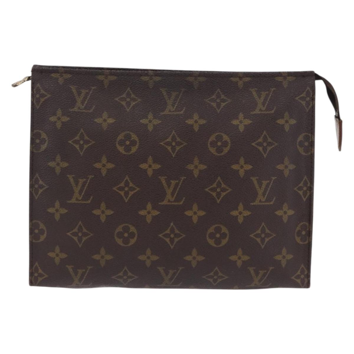 LOUIS VUITTON Monogram Poche Toilette 26 Pouch M47542 LV Auth 194124