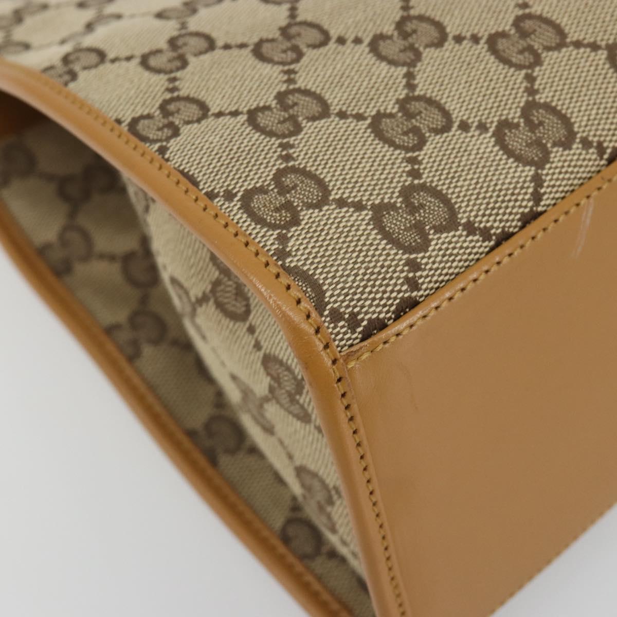 GUCCI GG Canvas Jackie Shoulder Bag Beige Gold 002 1067 1705 Auth 194125V