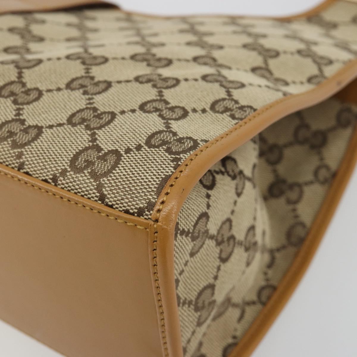 GUCCI GG Canvas Jackie Shoulder Bag Beige Gold 002 1067 1705 Auth 194125V