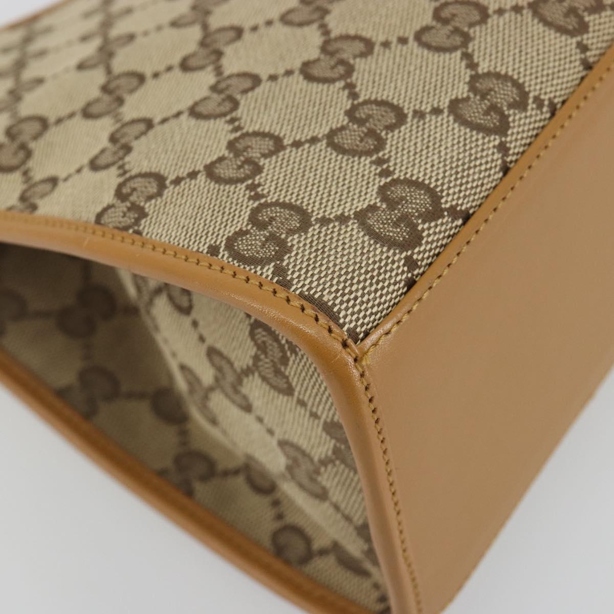 GUCCI GG Canvas Jackie Shoulder Bag Beige Gold 002 1067 1705 Auth 194125V