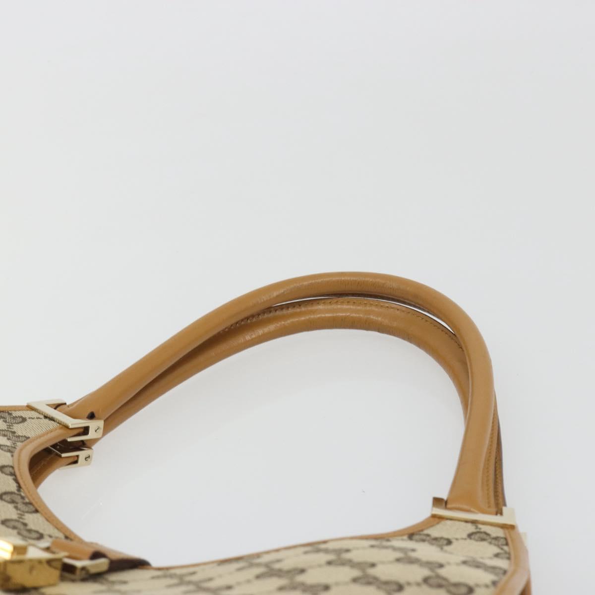 GUCCI GG Canvas Jackie Shoulder Bag Beige Gold 002 1067 1705 Auth 194125V