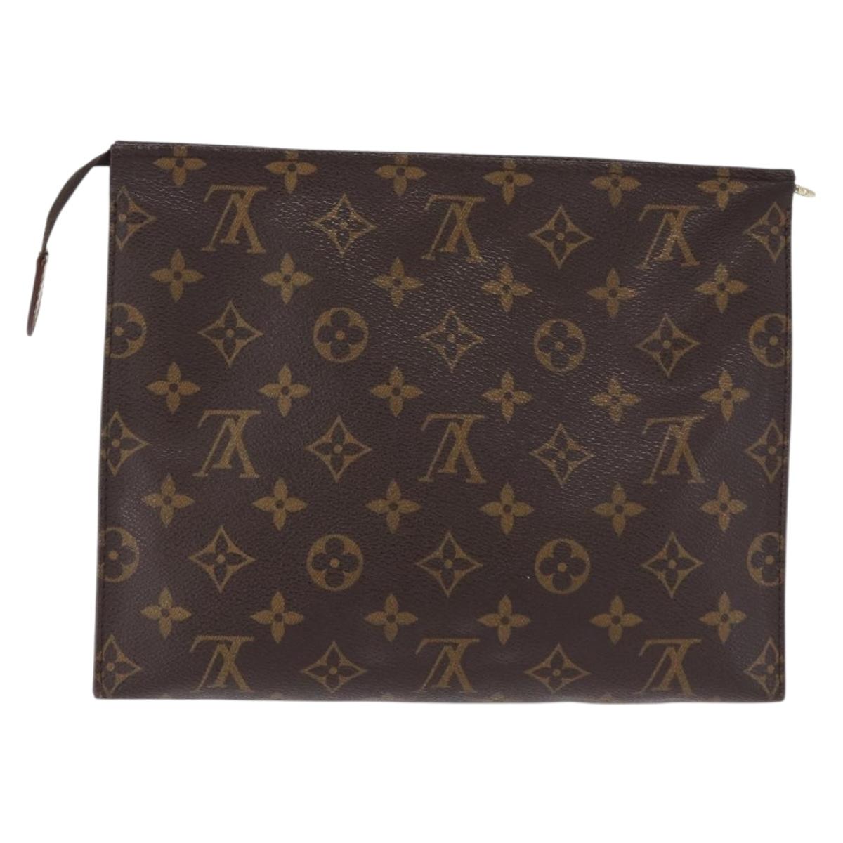 LOUIS VUITTON Monogram Poche Toilette 26 Pouch M47542 LV Auth 194129