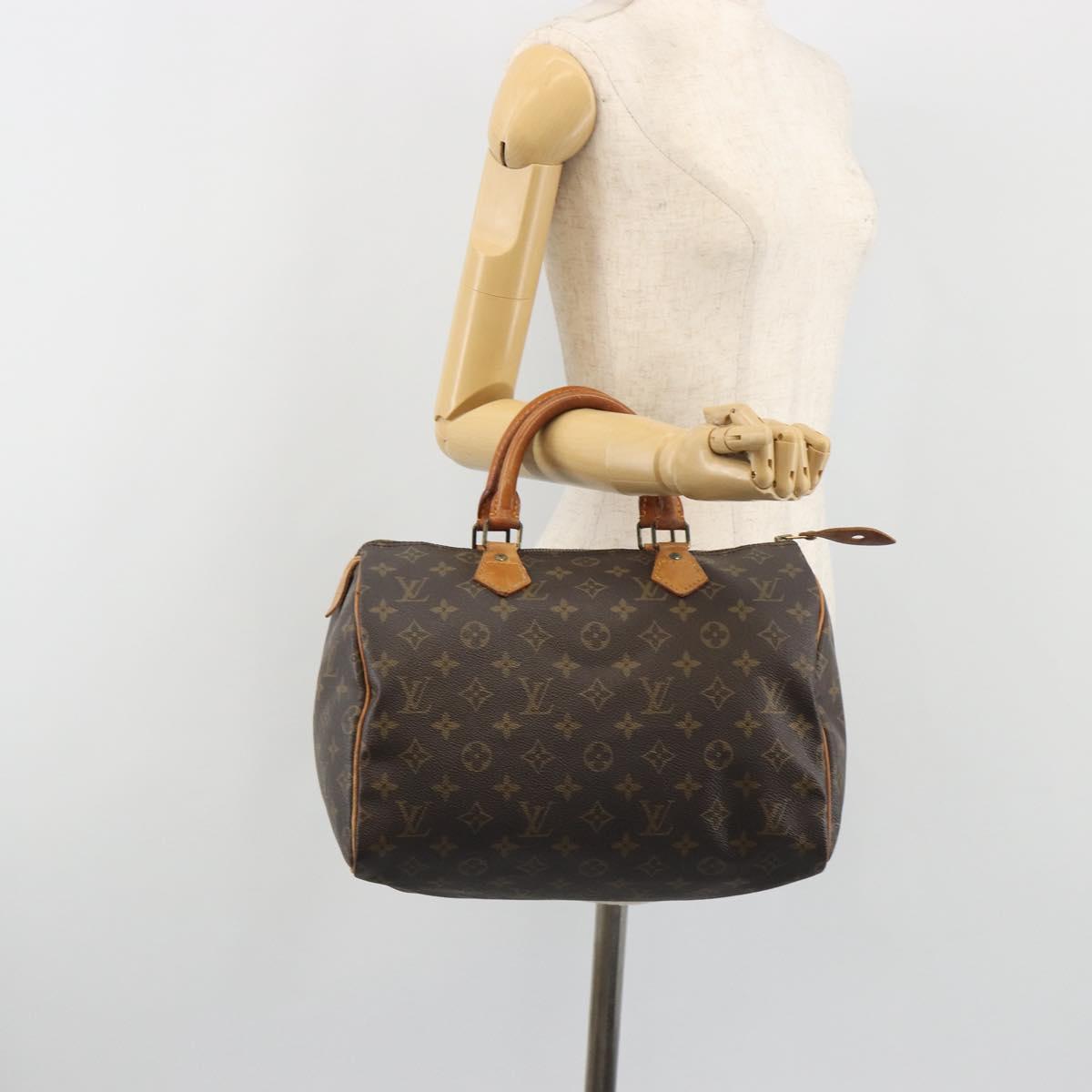 LOUIS VUITTON Monogram Speedy 30 Hand Bag M41526 LV Auth 194130A