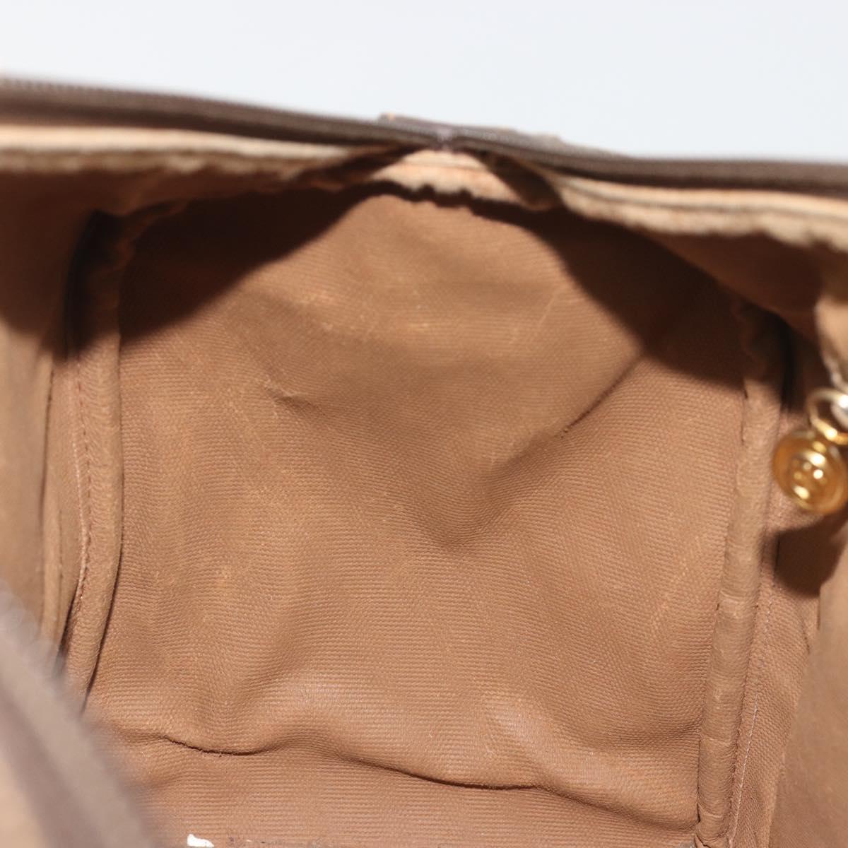 GUCCI GG Supreme Hand Bag PVC Leather Beige Gold Tone 002 123 6842 Auth 194131