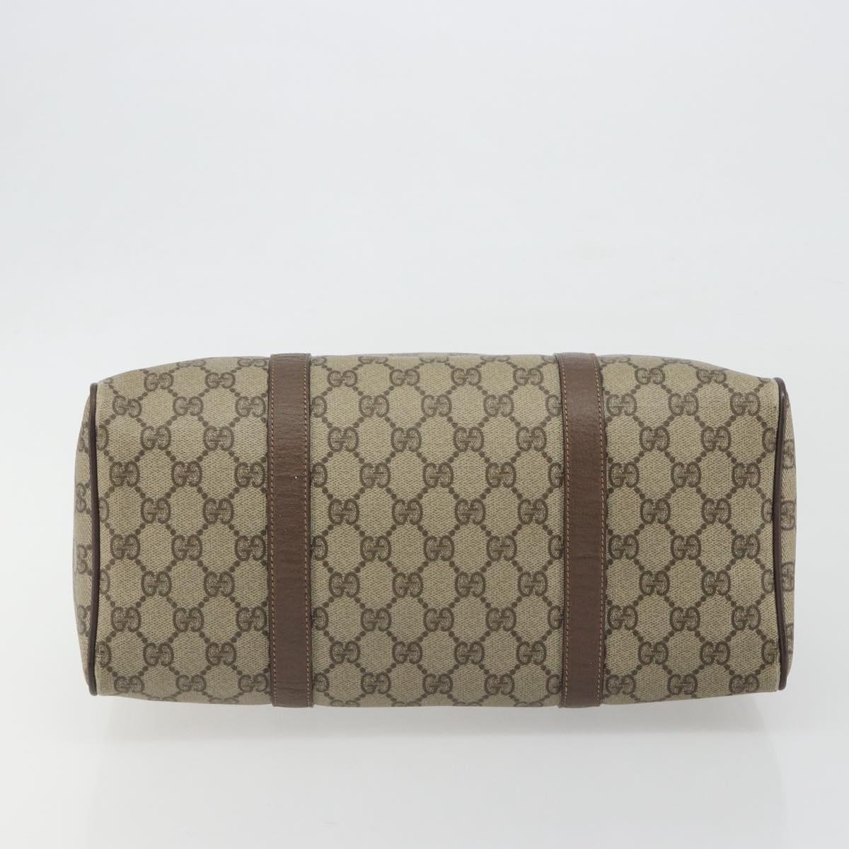 GUCCI GG Supreme Hand Bag PVC Leather Beige Gold Tone 002 123 6842 Auth 194131