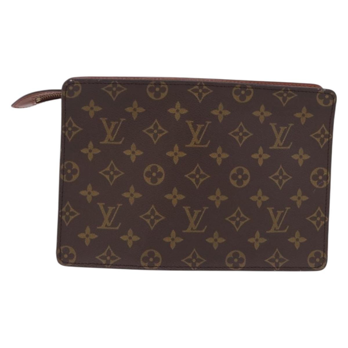 LOUIS VUITTON Monogram Pochette Homme Clutch Bag M51795 LV Auth 194132