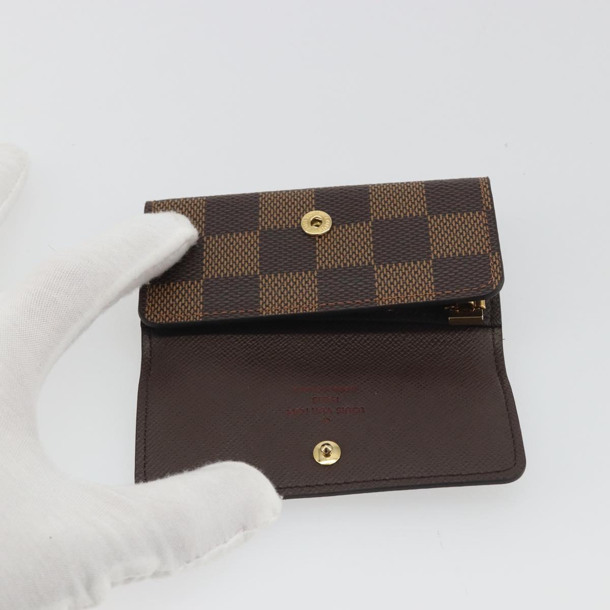 LOUIS VUITTON Damier Ebene Multicles 4 Key Case N62631 LV Auth 194134M