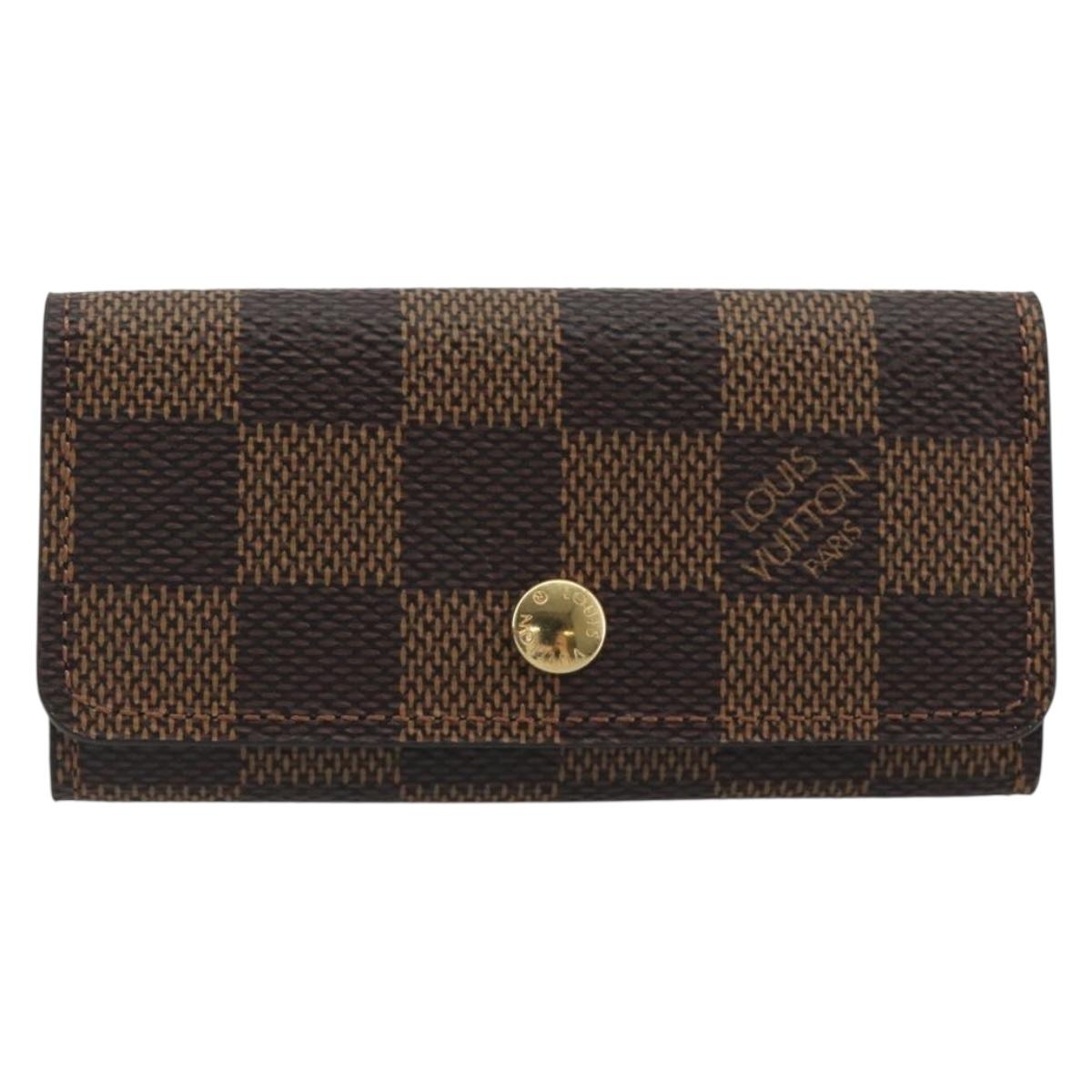 LOUIS VUITTON Damier Ebene Multicles 4 Key Case N62631 LV Auth 194134M