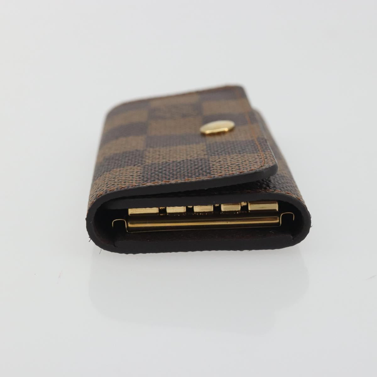LOUIS VUITTON Damier Ebene Multicles 4 Key Case N62631 LV Auth 194134M