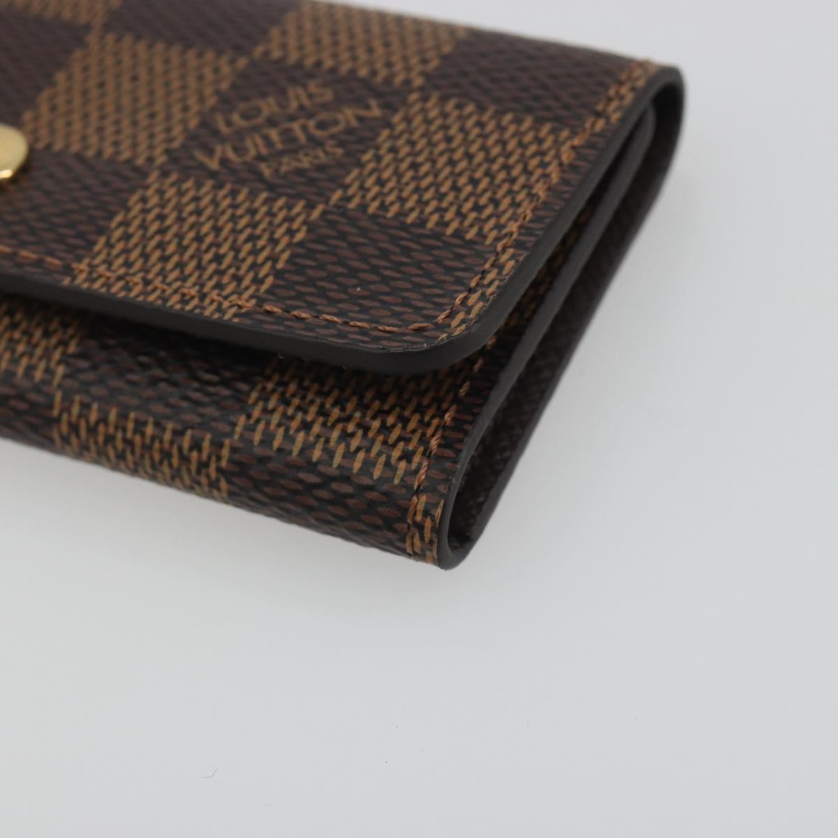 LOUIS VUITTON Damier Ebene Multicles 4 Key Case N62631 LV Auth 194134M