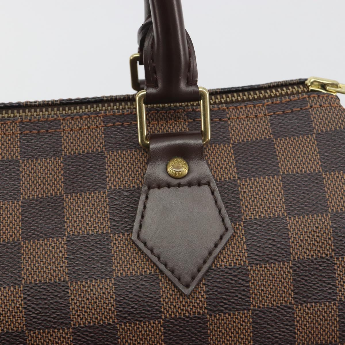 LOUIS VUITTON Damier Ebene Speedy 25 Hand Bag N41532 LV Auth 194137SAV