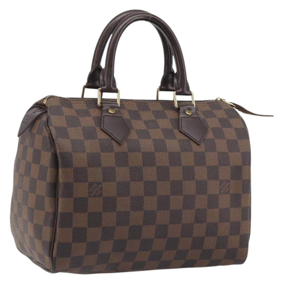 LOUIS VUITTON Damier Ebene Speedy 25 Hand Bag N41532 LV Auth 194137SAV