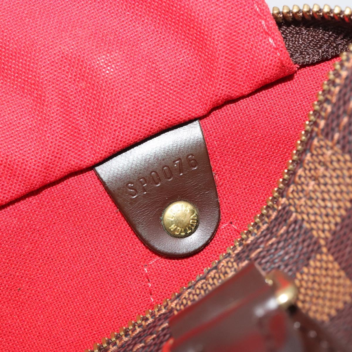 LOUIS VUITTON Damier Ebene Speedy 25 Hand Bag N41532 LV Auth 194137SAV