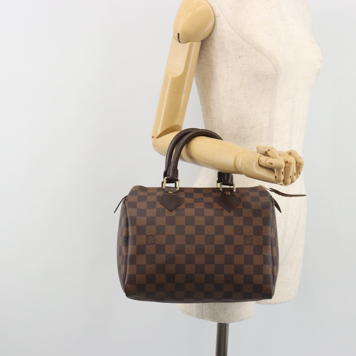 LOUIS VUITTON Damier Ebene Speedy 25 Hand Bag N41532 LV Auth 194137SAV