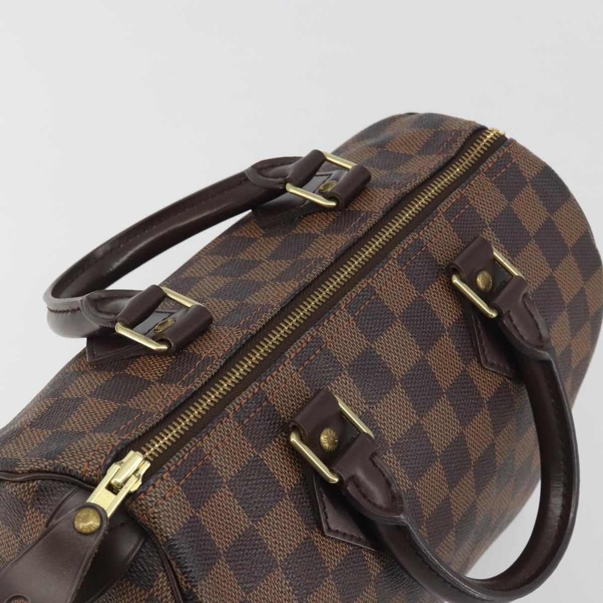 LOUIS VUITTON Damier Ebene Speedy 25 Hand Bag N41532 LV Auth 194137SAV