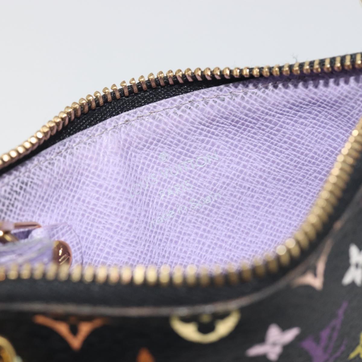 LOUIS VUITTON Multicolor Pochette Cles NM Coin Purse Black M60279 Auth 194139M