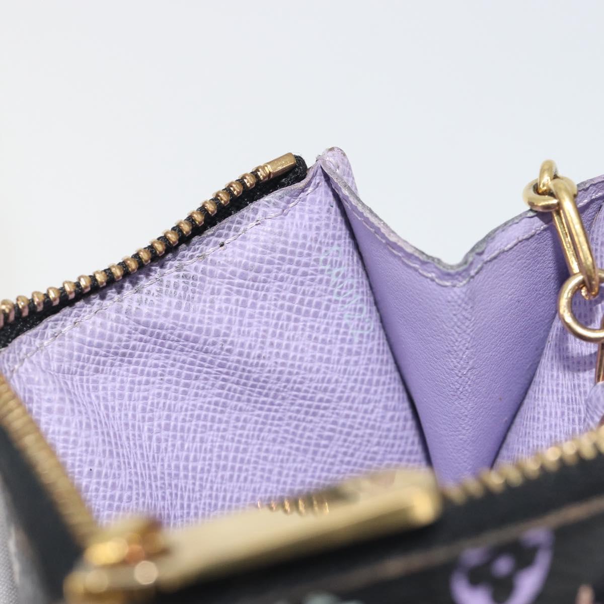 LOUIS VUITTON Multicolor Pochette Cles NM Coin Purse Black M60279 Auth 194139M
