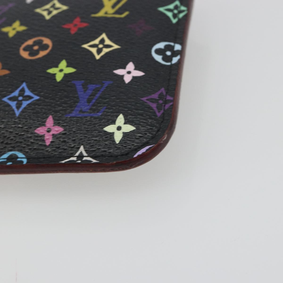 LOUIS VUITTON Multicolor Pochette Cles NM Coin Purse Black M60279 Auth 194139M
