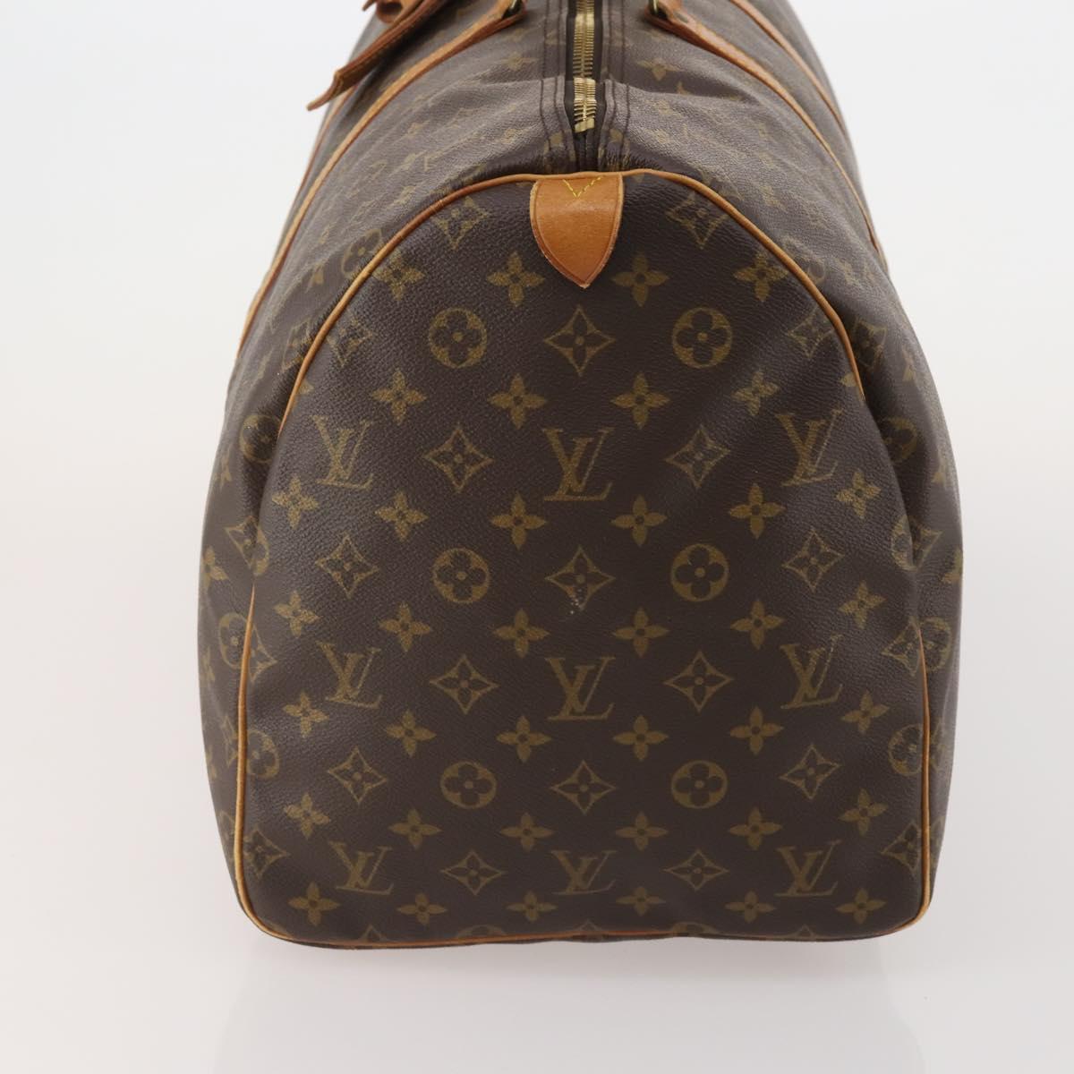LOUIS VUITTON Monogram Keepall 55 Boston Bag M41424 LV Auth 194151