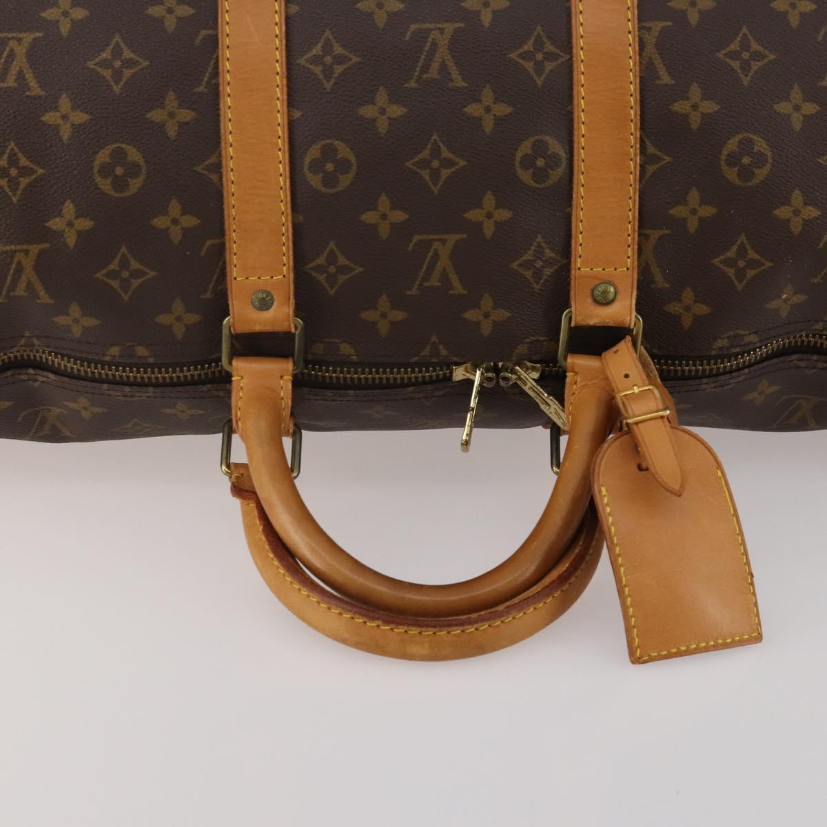 LOUIS VUITTON Monogram Keepall 55 Boston Bag M41424 LV Auth 194151
