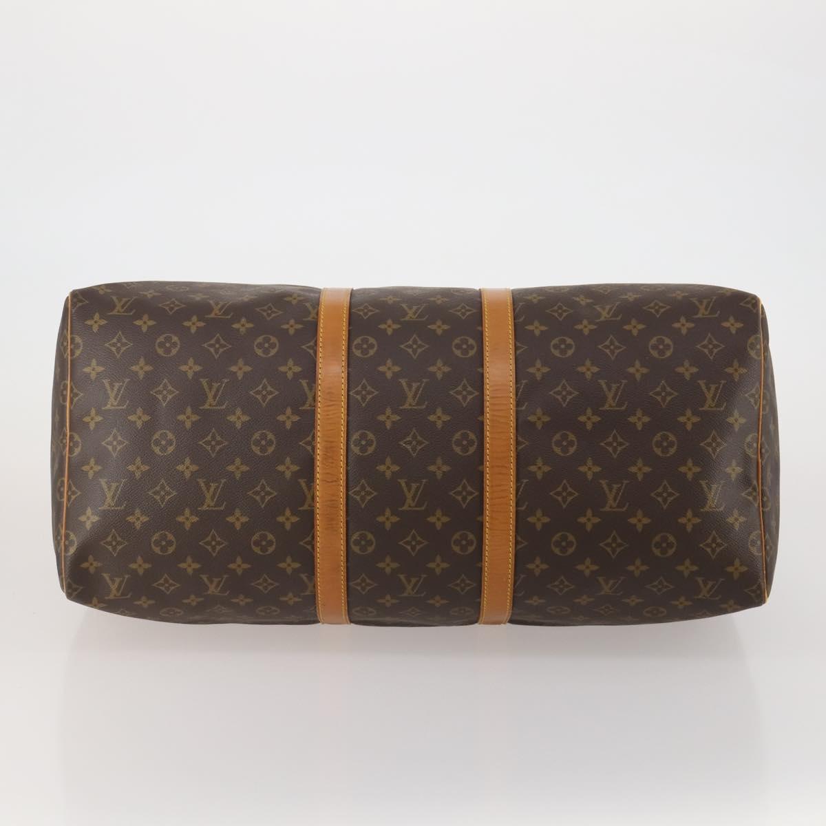 LOUIS VUITTON Monogram Keepall 55 Boston Bag M41424 LV Auth 194151