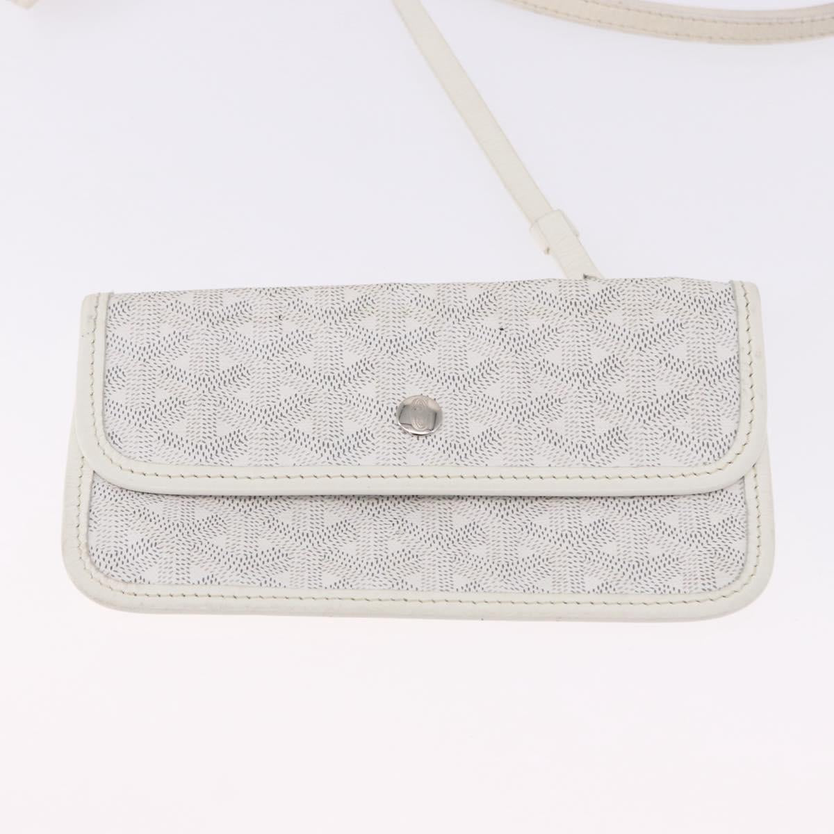 GOYARD Herringbone Saint Louis GM Tote Bag PVC White Auth 194163