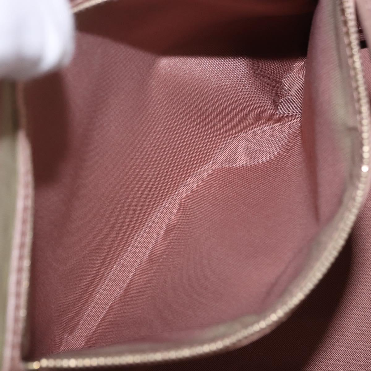 Christian Dior Canage Hand Bag Canvas Pink Gold Tone Auth 194165