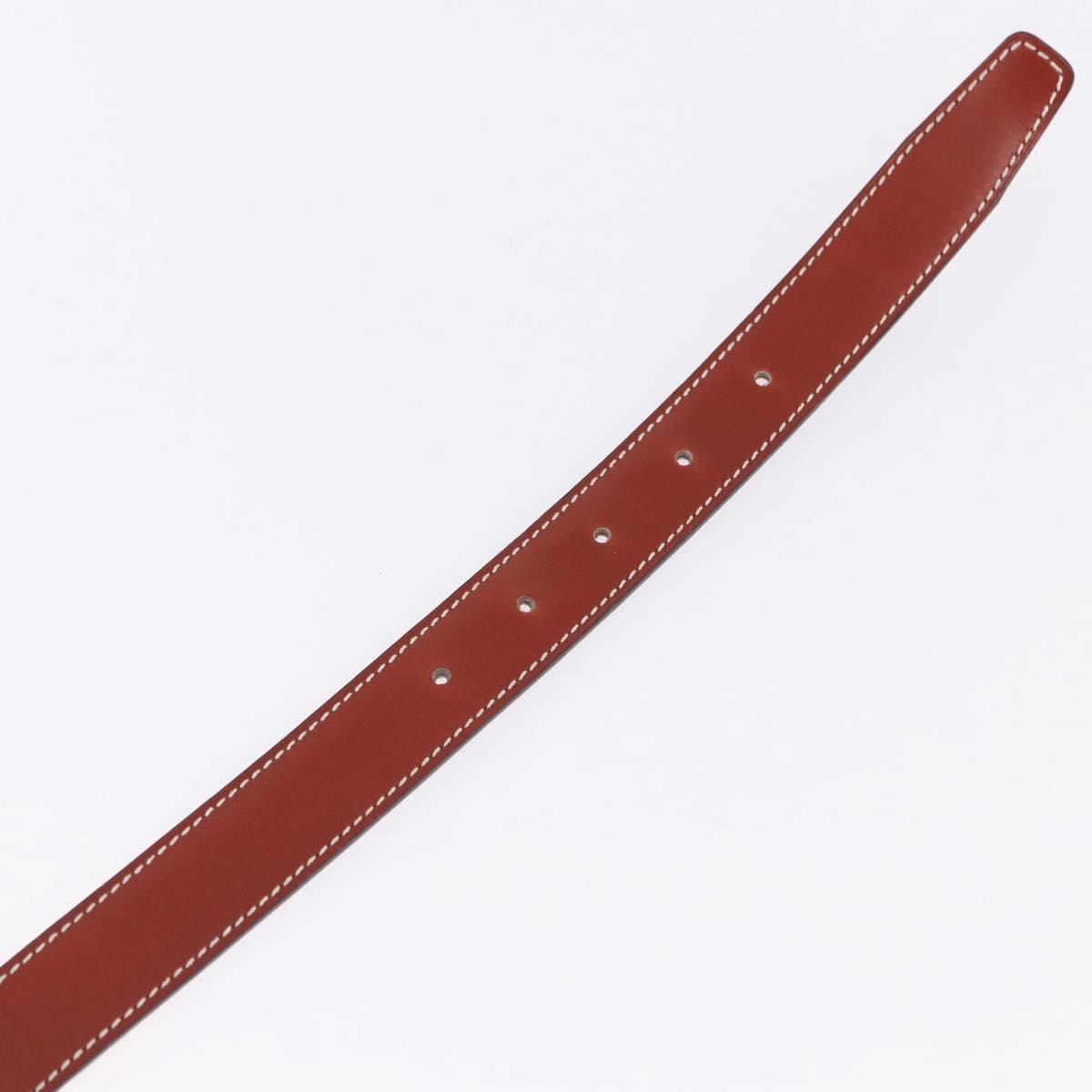 HERMES Constance Mini H Belt Leather Brown Gold Tone Auth 194168M