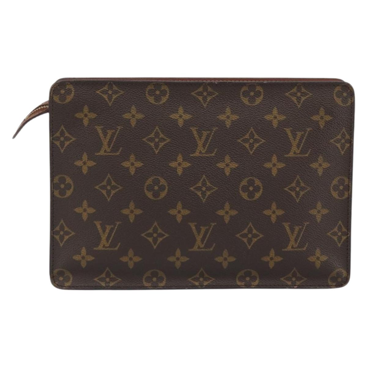 LOUIS VUITTON Monogram Pochette Homme Clutch Bag M51795 LV Auth 194181