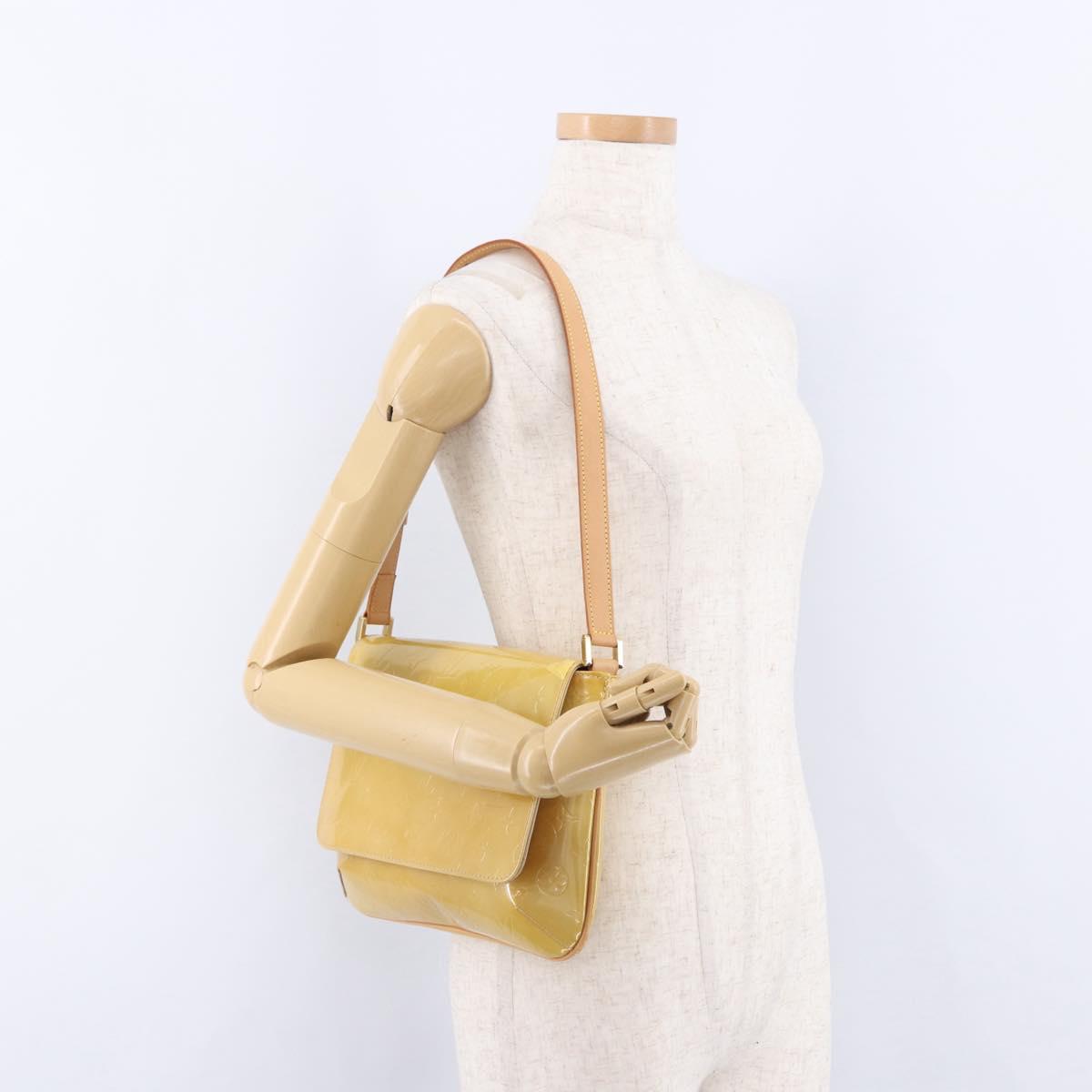 LOUIS VUITTON Monogram Vernis Thompson Street Bag Beige M91301 LV Auth 194189V