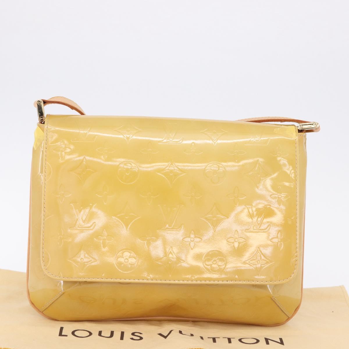 LOUIS VUITTON Monogram Vernis Thompson Street Bag Beige M91301 LV Auth 194189V