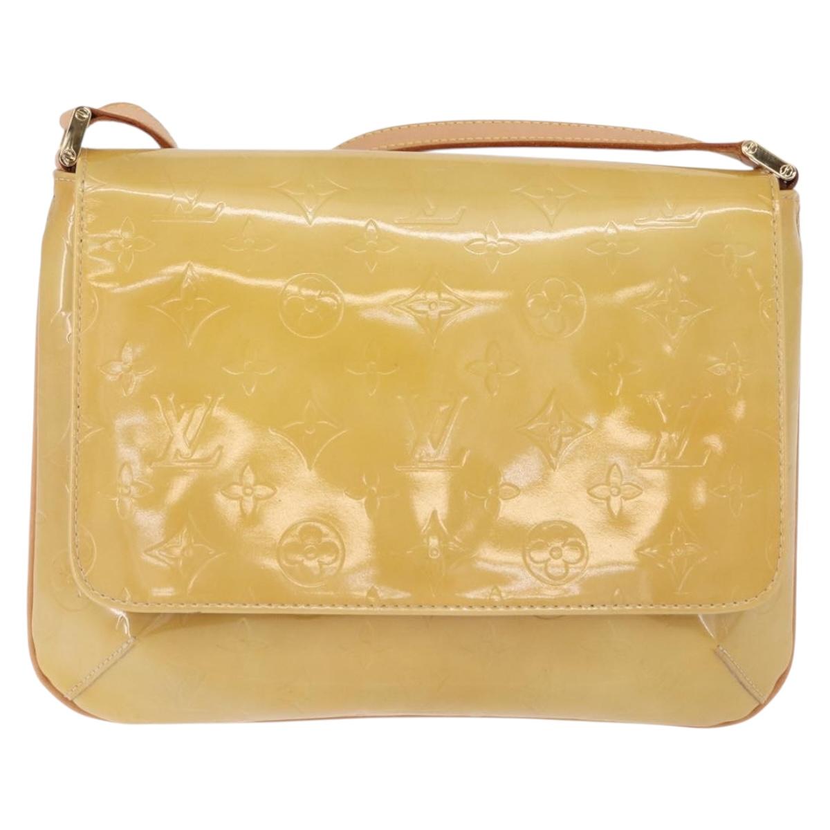 LOUIS VUITTON Monogram Vernis Thompson Street Bag Beige M91301 LV Auth 194189V