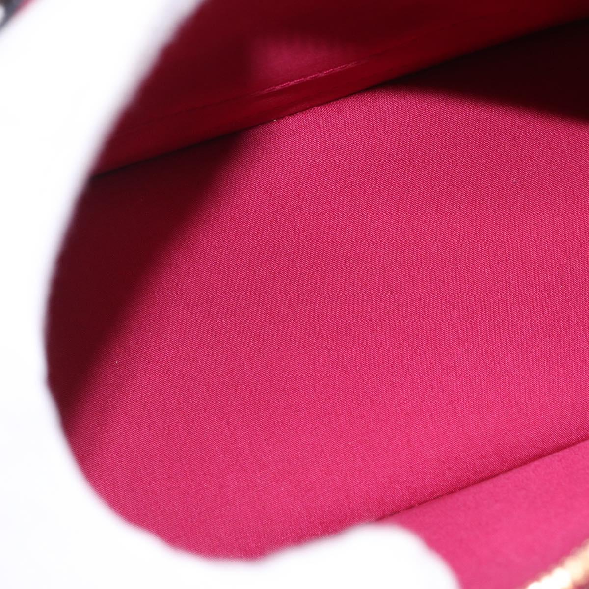 LOUIS VUITTON Monogram Vernis Alma BB Red Rose Andian M91771 LV Auth 194191
