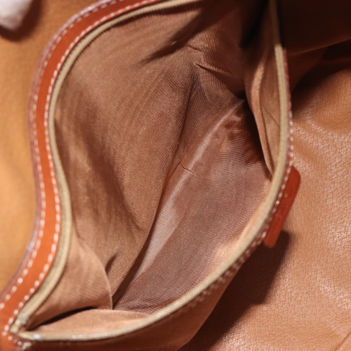 CELINE Macadam Backpack PVC Leather Brown Gold Tone Auth 194199