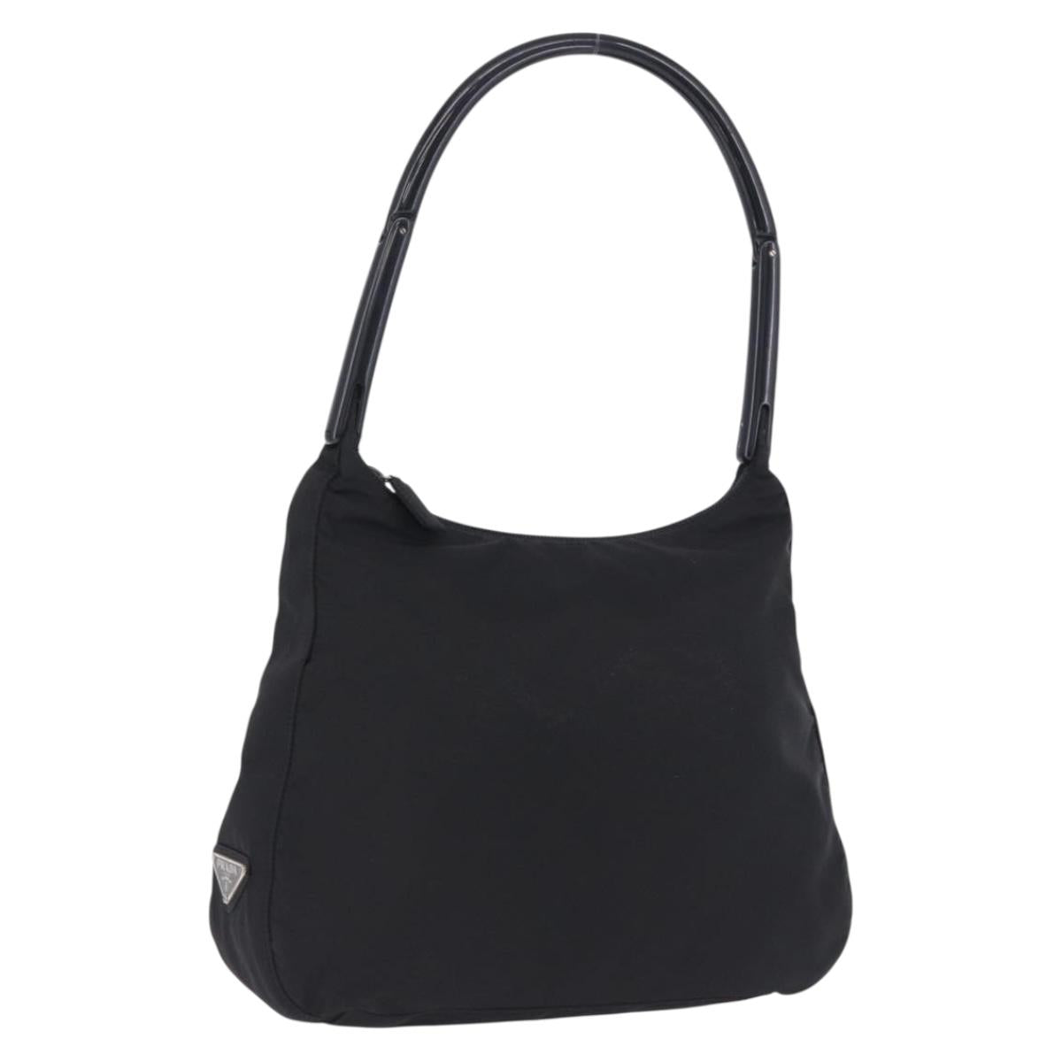 PRADA Hand Bag Nylon Black Auth 194204A