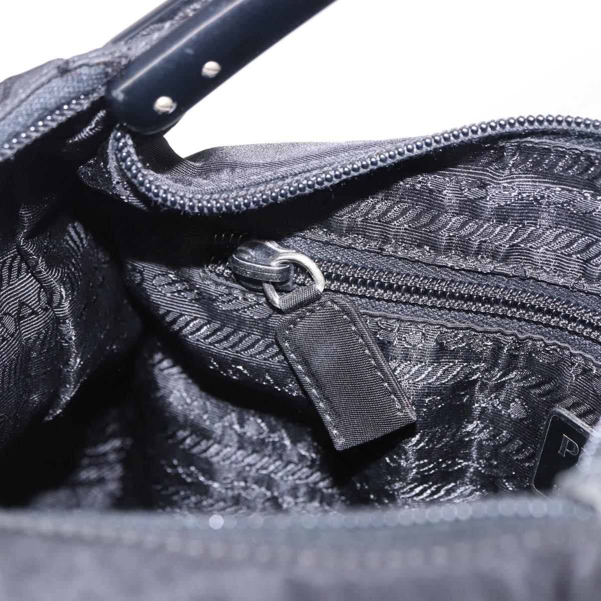 PRADA Hand Bag Nylon Black Auth 194204A