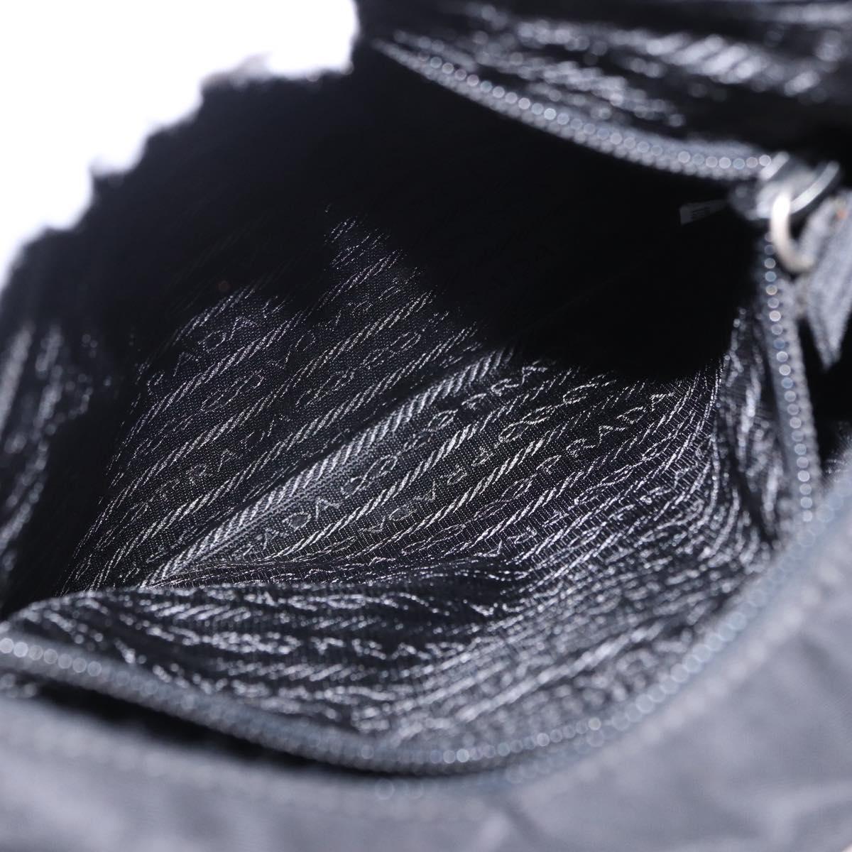 PRADA Hand Bag Nylon Black Auth 194204A
