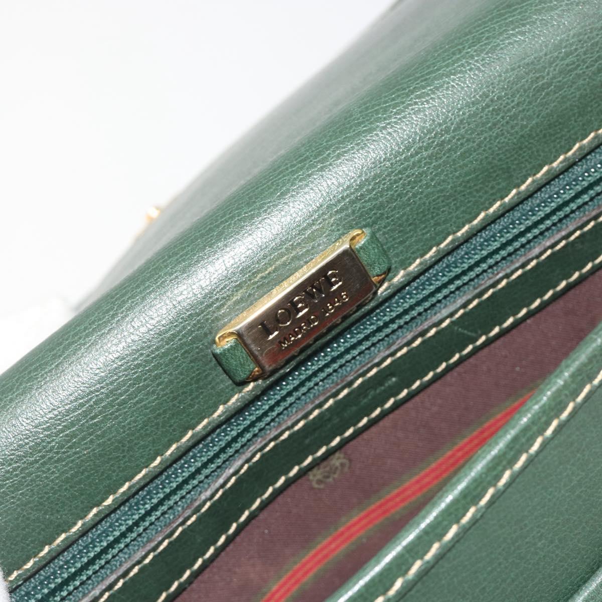 LOEWE Velazquez Shoulder Bag Leather Blue Gold Tone Auth 194205